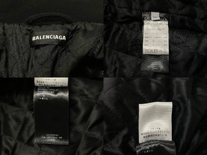 BALENCIAGA バレンシアガ ジャケット FLEECE TRACKSUIT JACKET 18AW ブラック ウール サイズ44 534315 美品 中古 63172