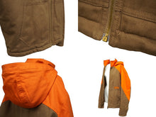 画像をギャラリービューアに読み込む, LOUIS VUITON ルイヴィトン 23SS フーデッドパデッドデニムジャケットブルゾン ブラウン×オレンジ HOA22WG98 ブラウン 美品 中古 63174