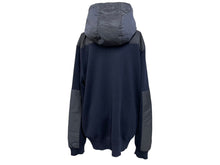 Load image into Gallery viewer, PRADA プラダ プレート付きナイロン切り替えジップアップパーカー UMG107 サイズ56 ネイビー シルバー金具 美品 中古 63178