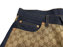 画像をギャラリービューアに読み込む, 極美品 GUCCI×PALACE グッチ ×パレス GG-P Pattern Baggy Jeans GGスプリームキャンバス 723927 XDCAP サイズ30 ブルー 中古 63191