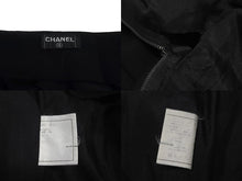 画像をギャラリービューアに読み込む, CHANEL シャネル 紙タグ サイドライン ロゴ ワイドパンツ ウール P05760 ココマークボタン ブラック 美品 中古 63192
