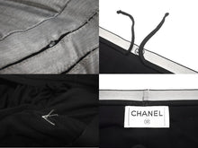 画像をギャラリービューアに読み込む, CHANEL シャネル ココマーク 長袖Tシャツ オールインワン セットアップ P43485K04412 AW002 グレー シルバー金具 美品 中古 63194