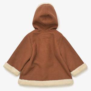極美品 BURBERRY バーバリー キッズムートンジャケット BN656 日本製 ポリエステル アクリル ブラウン アイボリー 中古 4a006320