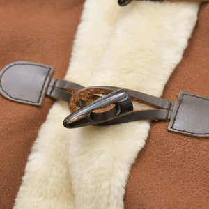 極美品 BURBERRY バーバリー キッズムートンジャケット BN656 日本製 ポリエステル アクリル ブラウン アイボリー 中古 4a006320