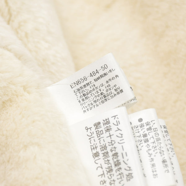 極美品 BURBERRY バーバリー キッズムートンジャケット BN656 日本製 ポリエステル アクリル ブラウン アイボリー 中古 4a006320
