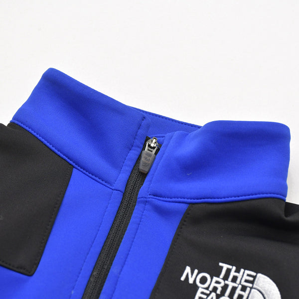 極美品 THE NORTH FACE ザノースフェイス トラックジャケットジャージ キッズ NTJ62011 コットン ブルー ブラック 中古 4a006321