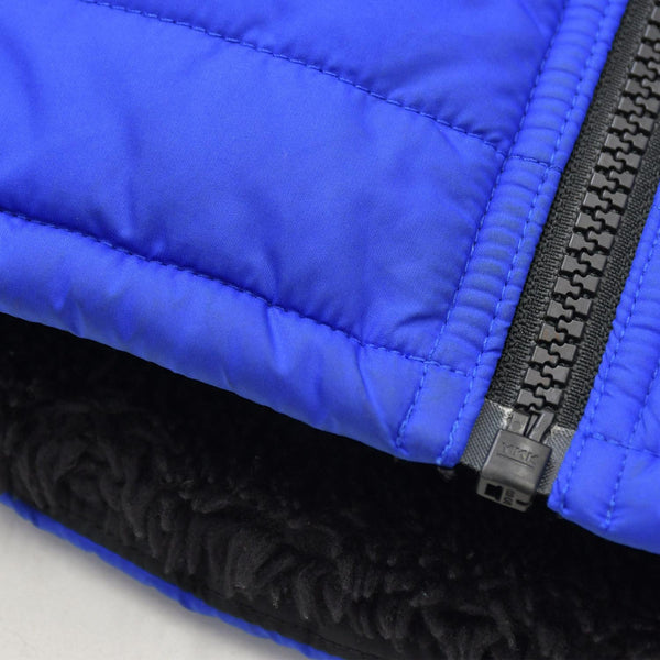 極美品 THE NORTH FACE ザノースフェイス フード付きダウンジャケット ベトナム製 ポリエステル ブラック ブルー サイズ3T/3B 中古 4a006322