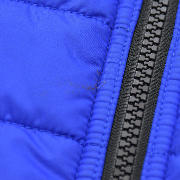 極美品 THE NORTH FACE ザノースフェイス フード付きダウンジャケット ベトナム製 ポリエステル ブラック ブルー サイズ3T/3B 中古 4a006322