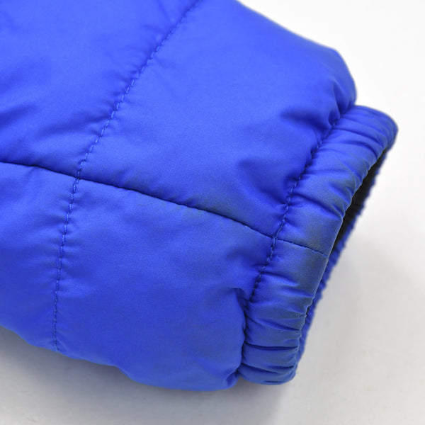 極美品 THE NORTH FACE ザノースフェイス フード付きダウンジャケット ベトナム製 ポリエステル ブラック ブルー サイズ3T/3B 中古 4a006322