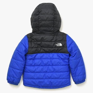 極美品 THE NORTH FACE ザノースフェイス フード付きダウンジャケット ベトナム製 ポリエステル ブラック ブルー サイズ3T/3B 中古 4a006322