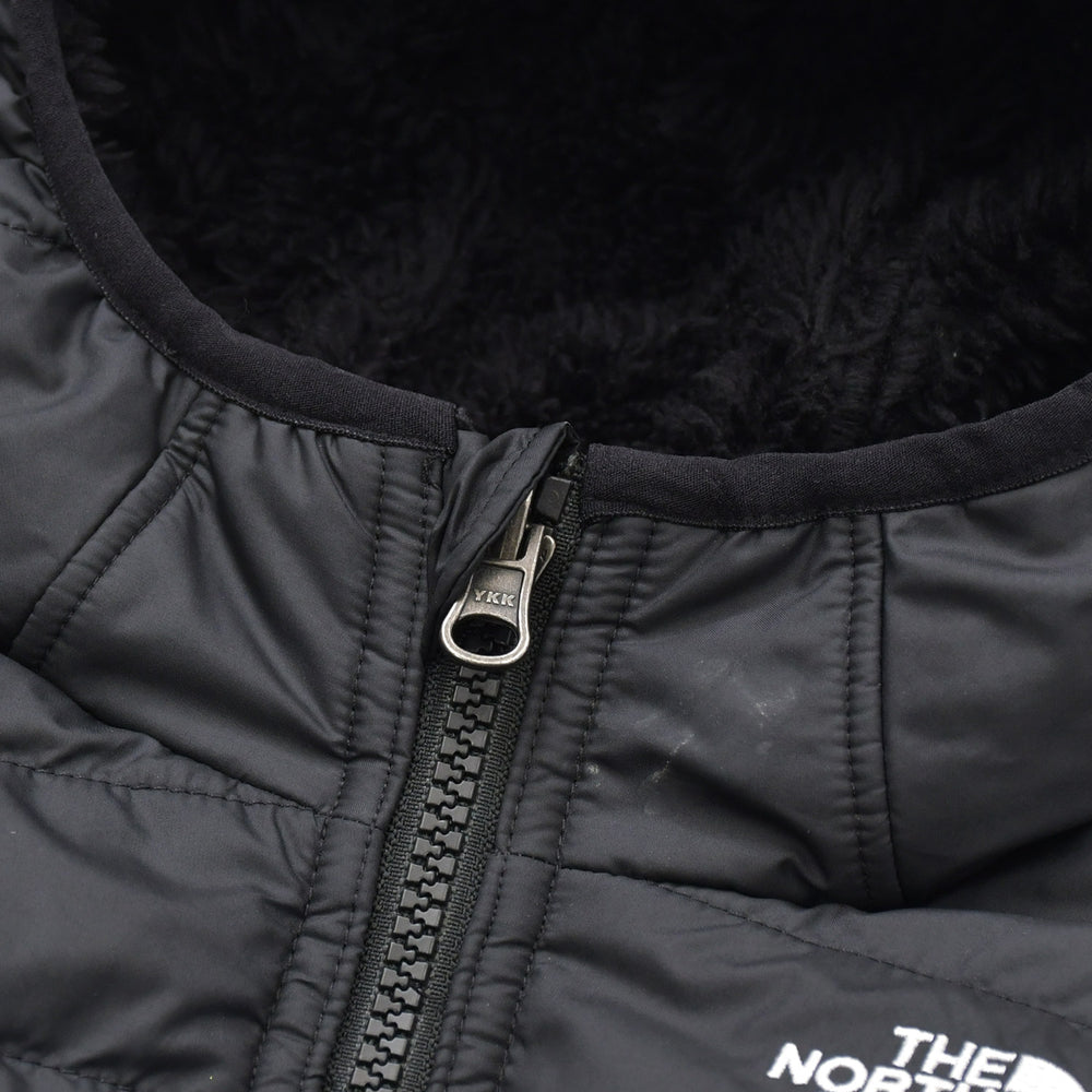 極美品 THE NORTH FACE ザノースフェイス フード付きダウンジャケット ベトナム製 ポリエステル ブラック ブルー サイズ3T/3B 中古 4a006322