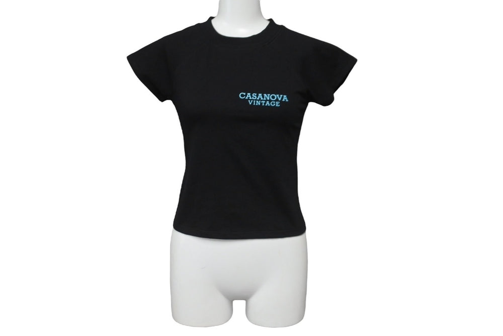 CASANOVA VINTAGE Casanova Vintage CROPPED t-shirts Logo T-shirt Black Size S 63221