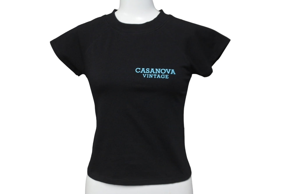 CASANOVA VINTAGE Casanova Vintage CROPPED t-shirts Logo T-shirt Black Size S 63221