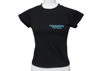 Load image into Gallery viewer, CASANOVA VINTAGE カサノバ ヴィンテージ CROPPED t-shirts ロゴ Tシャツ ブラック サイズ S 63221