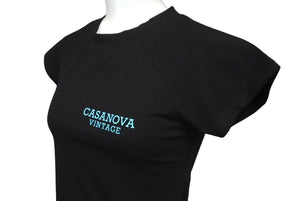 CASANOVA VINTAGE カサノバ ヴィンテージ CROPPED t-shirts ロゴ Tシャツ ブラック サイズ S 63221
