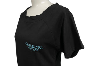 CASANOVA VINTAGE カサノバ ヴィンテージ CROPPED t-shirts ロゴ Tシャツ ブラック サイズ M 63276