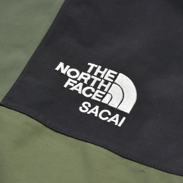 THE NORTH FACE × sacai ザノースフェイス サカイ 17AW ナイロン モッズ コート カーキ NP6171SA ロゴ サイズS 美品 中古 4a006334