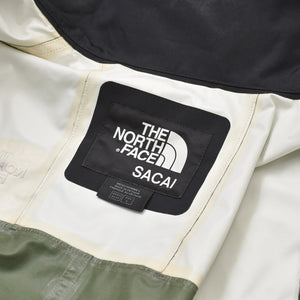 THE NORTH FACE × sacai ザノースフェイス サカイ 17AW ナイロン モッズ コート カーキ NP6171SA ロゴ サイズS 美品 中古 4a006334