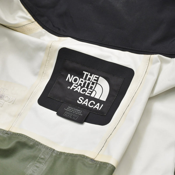 THE NORTH FACE × sacai ザノースフェイス サカイ 17AW ナイロン モッズ コート カーキ NP6171SA ロゴ サイズS 美品 中古 4a006334