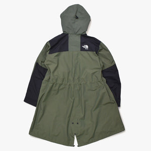 THE NORTH FACE × sacai ザノースフェイス サカイ 17AW ナイロン モッズ コート カーキ NP6171SA ロゴ サイズS 美品 中古 4a006334