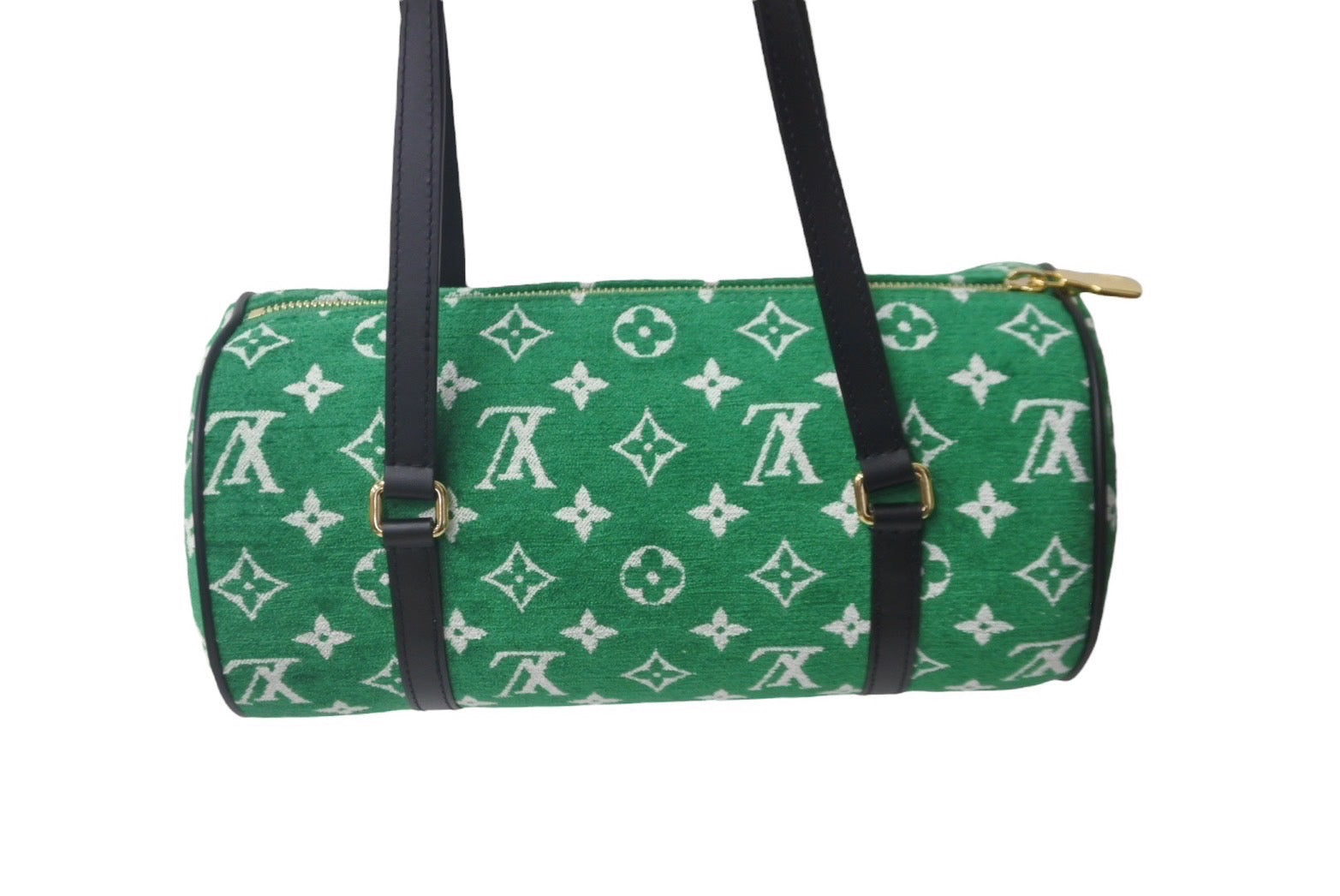 新品同様 LOUIS VUITTON ルイヴィトン パピヨン26 モノグラム ジャガード ベルベット ハンド バッグ グリーン M46206 中古  63452 – Casanova Vintage