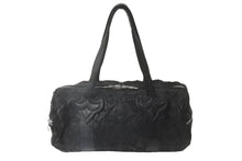 画像をギャラリービューアに読み込む, 極美品 CHROME HEARTS クロムハーツ セメタリーパッチ ボストンバッグ タイニーダッフル レザー ブラック 中古 63454