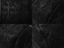 画像をギャラリービューアに読み込む, 極美品 CHROME HEARTS クロムハーツ セメタリーパッチ ボストンバッグ タイニーダッフル レザー ブラック 中古 63454