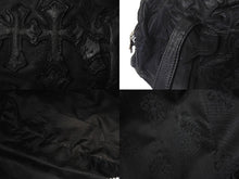 画像をギャラリービューアに読み込む, 極美品 CHROME HEARTS クロムハーツ セメタリーパッチ ボストンバッグ タイニーダッフル レザー ブラック 中古 63454