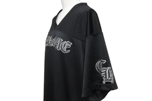 極美品 CHROME HEARTS クロムハーツ ウォームアップメッシュ半袖Ｔシャツ ブラック シルバー サイズL 中古 63456