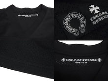 画像をギャラリービューアに読み込む, 極美品 CHROME HEARTS クロムハーツ ウォームアップメッシュ半袖Ｔシャツ ブラック シルバー サイズL 中古 63456