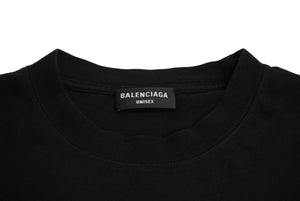 BALENCIAGA バレンシアガ スライムグラフィックロゴ 半袖Ｔシャツ 612966 2021SS 黒 ブラック 中古 63459