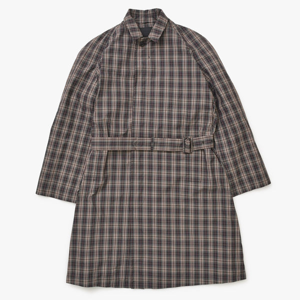 極美品 PRADA プラダ チェック柄トレンチ シャツコート SGC214 ブラック レッド グレー 46サイズ トライアングルロゴ 美品 中古 4a006346