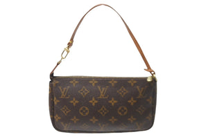 LOUIS VUITTON ルイヴィトン ポシェット アクセソワール アクセサリーポーチ M51980 モノグラム ブラウン 美品 中古 63474