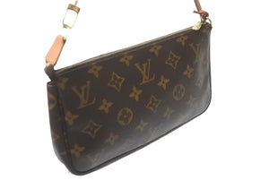 LOUIS VUITTON ルイヴィトン ポシェット アクセソワール アクセサリーポーチ M51980 モノグラム ブラウン 美品 中古 63474