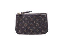 画像をギャラリービューアに読み込む, LOUIS VUITTON ルイヴィトン ポシェット・クレ ポーチ M95230 モノグラムミニラン ブラウン ゴールド金具 美品 中古 63480