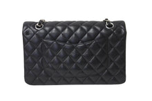 画像をギャラリービューアに読み込む, 極美品 CHANEL マトラッセWフラップチェーンショルダー 23番台 25cm ショルダーバッグ ブラック シルバー金具 ラムスキン 中古 63486