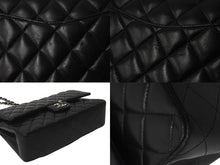 画像をギャラリービューアに読み込む, 極美品 CHANEL マトラッセWフラップチェーンショルダー 23番台 25cm ショルダーバッグ ブラック シルバー金具 ラムスキン 中古 63486