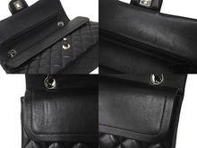 画像をギャラリービューアに読み込む, 極美品 CHANEL マトラッセWフラップチェーンショルダー 23番台 25cm ショルダーバッグ ブラック シルバー金具 ラムスキン 中古 63486