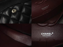 画像をギャラリービューアに読み込む, 極美品 CHANEL マトラッセWフラップチェーンショルダー 23番台 25cm ショルダーバッグ ブラック シルバー金具 ラムスキン 中古 63486