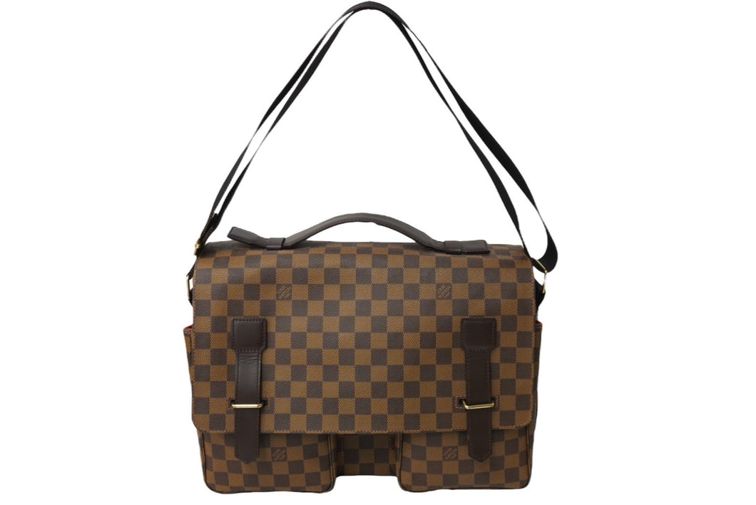 極美品 LOUIS VUITTON ルイ ヴィトン ダミエ ブロードウェイ ショルダーバッグ N42270 ブラウン ゴールド金具 中古 63488  – Casanova Vintage