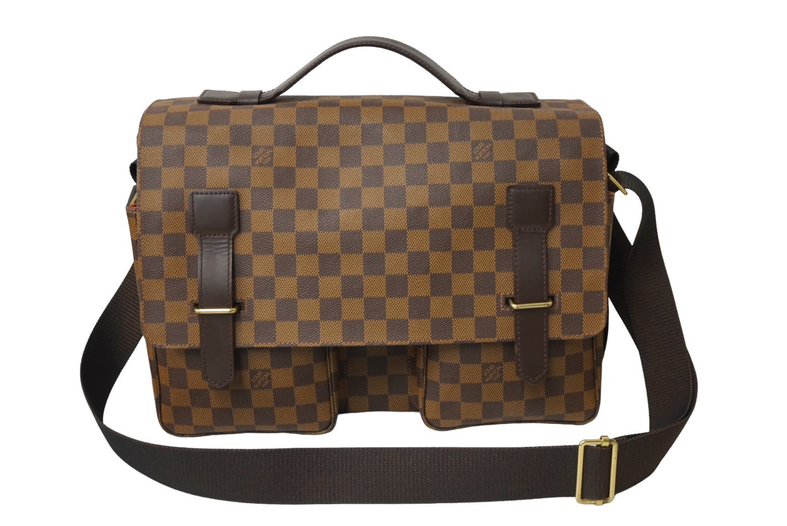 極美品 LOUIS VUITTON ルイ ヴィトン ダミエ ブロードウェイ ショルダーバッグ N42270 ブラウン ゴールド金具 中古 63488  – Casanova Vintage