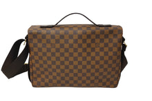 画像をギャラリービューアに読み込む, 極美品 LOUIS VUITTON ルイ ヴィトン ダミエ ブロードウェイ ショルダーバッグ N42270 ブラウン ゴールド金具 中古 63488