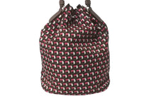 Load image into Gallery viewer, PRADA プラダ ハンドバッグ 1n1863 巾着 ミニバッグ 総柄 マルチカラー ナイロン レザー シルバー金具 良品 中古 63493