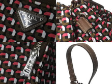 Load image into Gallery viewer, PRADA プラダ ハンドバッグ 1n1863 巾着 ミニバッグ 総柄 マルチカラー ナイロン レザー シルバー金具 良品 中古 63493
