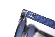 画像をギャラリービューアに読み込む, 極美品 CHANEL シャネル サングラス ココマーク デニム キャットアイ サイズ54◻︎19 140 ブルー 5342-A c.1552/S2 中古 63502