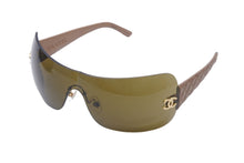 画像をギャラリービューアに読み込む, 極美品 CHANEL シャネル サングラス ココマーク サイズ120 キルティング ベージュ ブラウン 4157-Q c.371/73 中古 63503