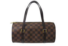画像をギャラリービューアに読み込む, LOUIS VUITTON ルイヴィトン パピオン ハンドバッグ N41210 ダミエキャンバス ブラウン ゴールド金具 美品 中古 63504