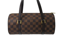 画像をギャラリービューアに読み込む, LOUIS VUITTON ルイヴィトン パピオン ハンドバッグ N41210 ダミエキャンバス ブラウン ゴールド金具 美品 中古 63504