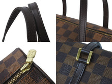 画像をギャラリービューアに読み込む, LOUIS VUITTON ルイヴィトン パピオン ハンドバッグ N41210 ダミエキャンバス ブラウン ゴールド金具 美品 中古 63504