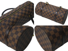 画像をギャラリービューアに読み込む, LOUIS VUITTON ルイヴィトン パピオン ハンドバッグ N41210 ダミエキャンバス ブラウン ゴールド金具 美品 中古 63504